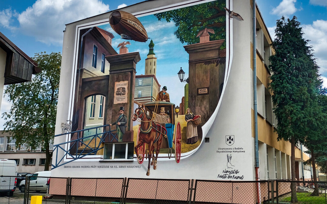 wykonany mural