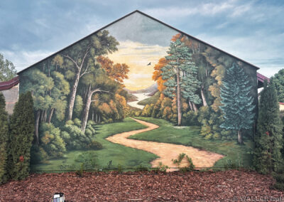 mural w ogrodzie