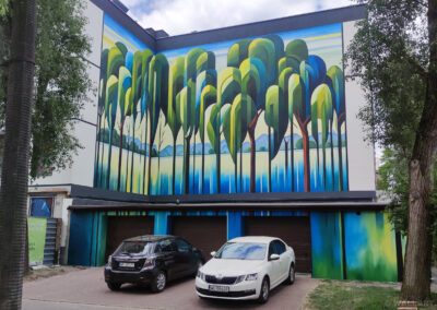 mural na apartamentowcu