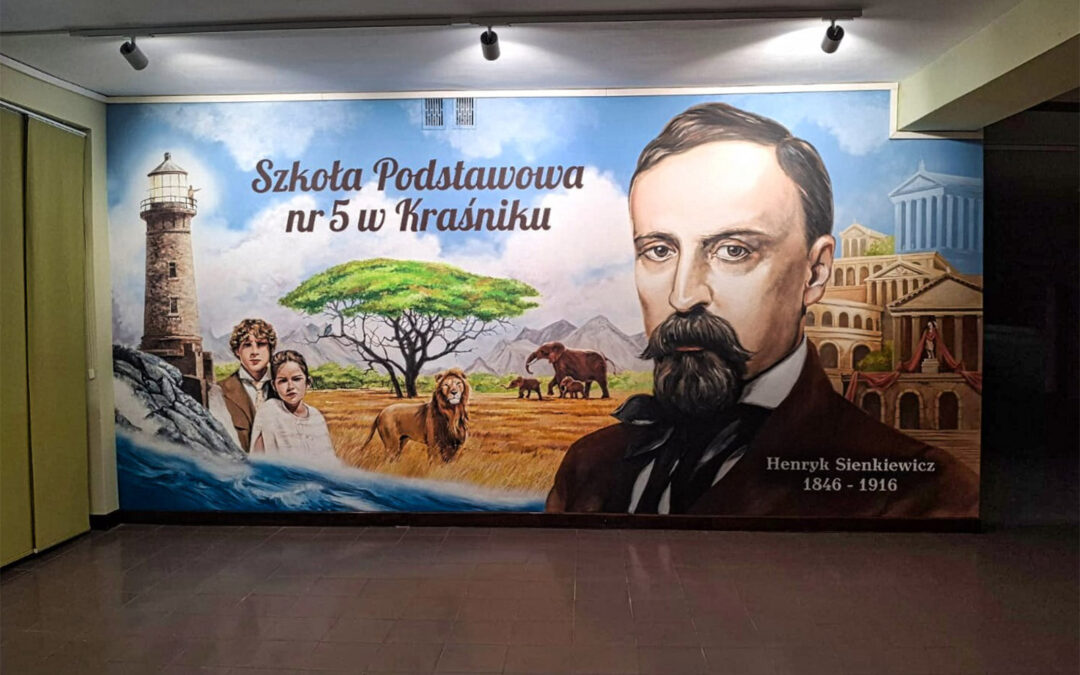 wykonany mural - Henryk Sienkiewicz