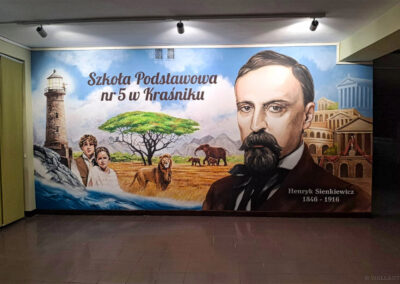 wykonany mural - Henryk Sienkiewicz