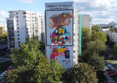 Mural Twarze Depresji