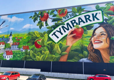 główna ściana muralu - mural w Tymbarku