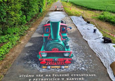 wykonany mural 3D horyzontalny