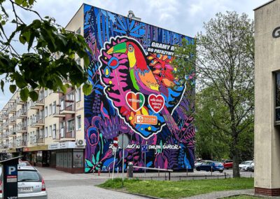 wykonany mural Wielkiej Orkiestry Świątecznej Pomocy w Rzeszowie