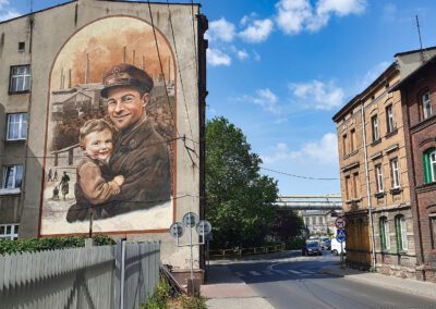 wykonany mural - Chorzowski Szlak Spacerowy, 4 murale w ramach Budżetu Obywatelskiego