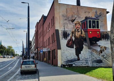 wykonany mural - Chorzowski Szlak Spacerowy, 4 murale w ramach Budżetu Obywatelskiego