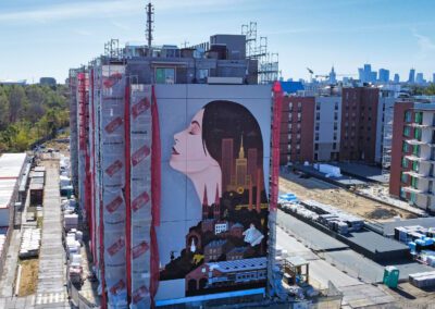 wykonany mural - Warszawianka, Jagiellońska, Warszawa