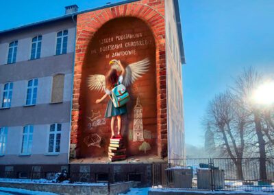 opracowany projekt graficzny muralu