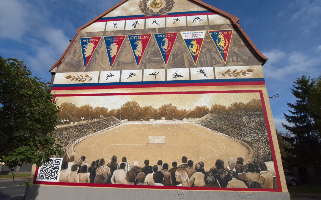 wykonany mural poświęcony historii klubu Pogoń Szczecin