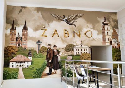 wykonany mural w urzędzie miasta