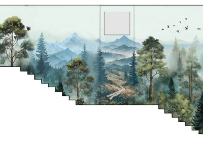 projekt graficzny na klatkę schodową w prywatnym mieszkaniu
