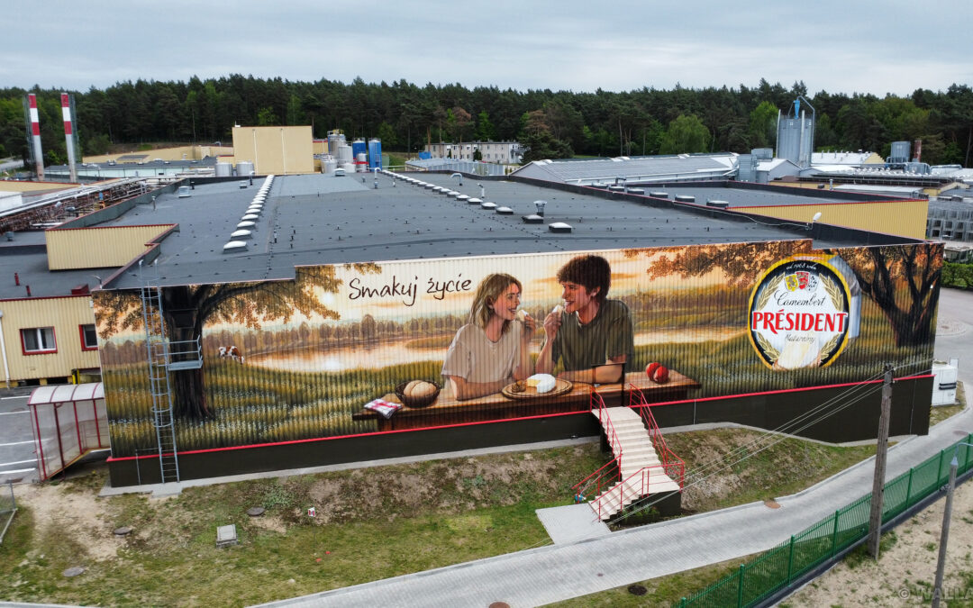 wykonany mural - Galbani Lactalis