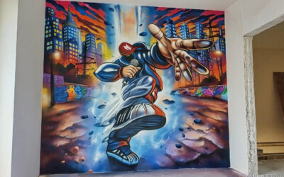 542 Graffiti w pokoju