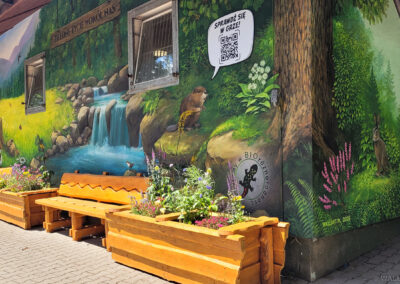 wykonany mural w Żywcu wraz z grą muralową