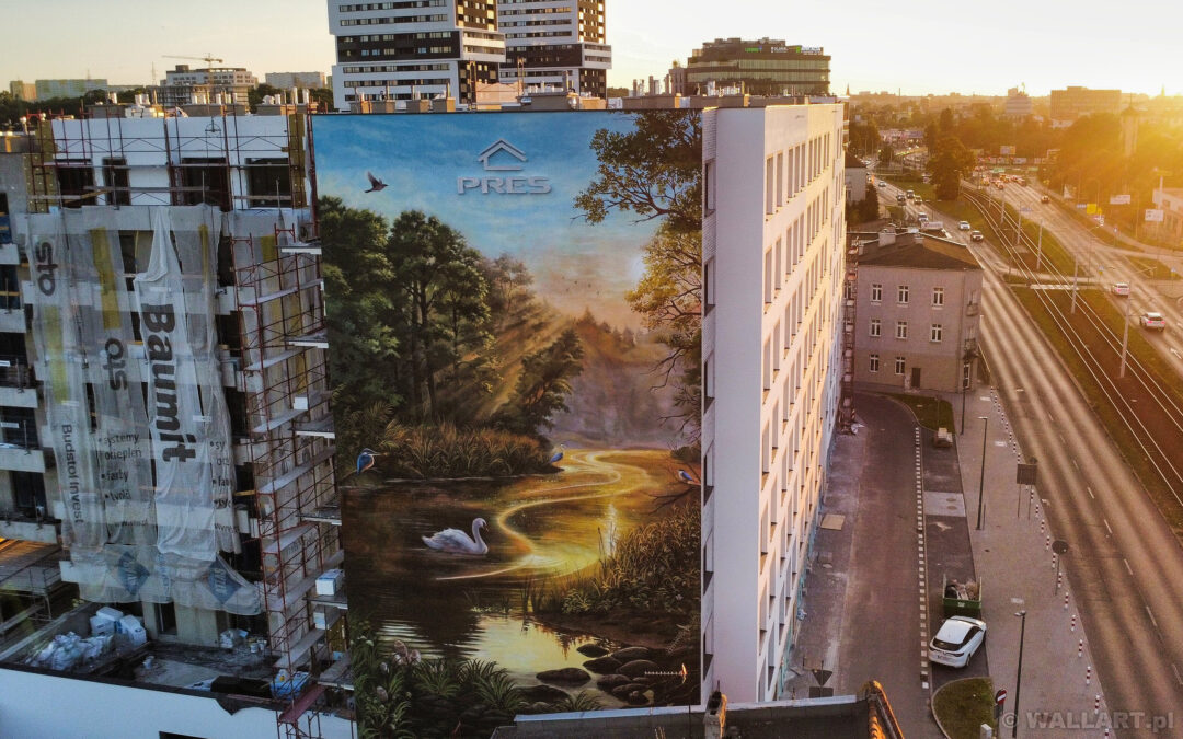 wykonany mural świetlny w Bydgoszczy