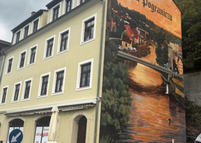 wykonany mural - Zgorzelec