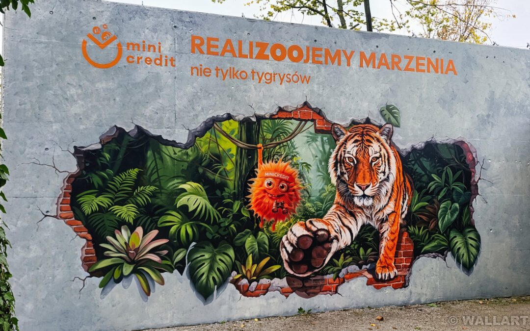 wykonany mural minicredit w Orientarium
