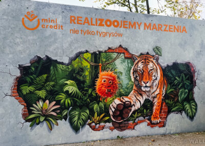wykonany mural minicredit w Orientarium