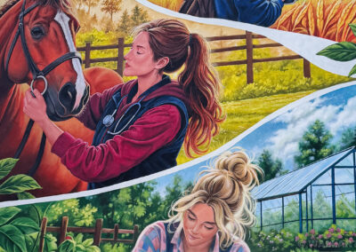 wykonany mural na szkole rolniczej